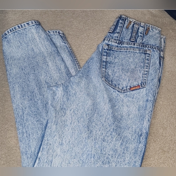 VINTAGE JORDACHE MOM jeans Size 13/14 MADE in Honk Kong Acid wash SKINNY - Picture 13 of 15